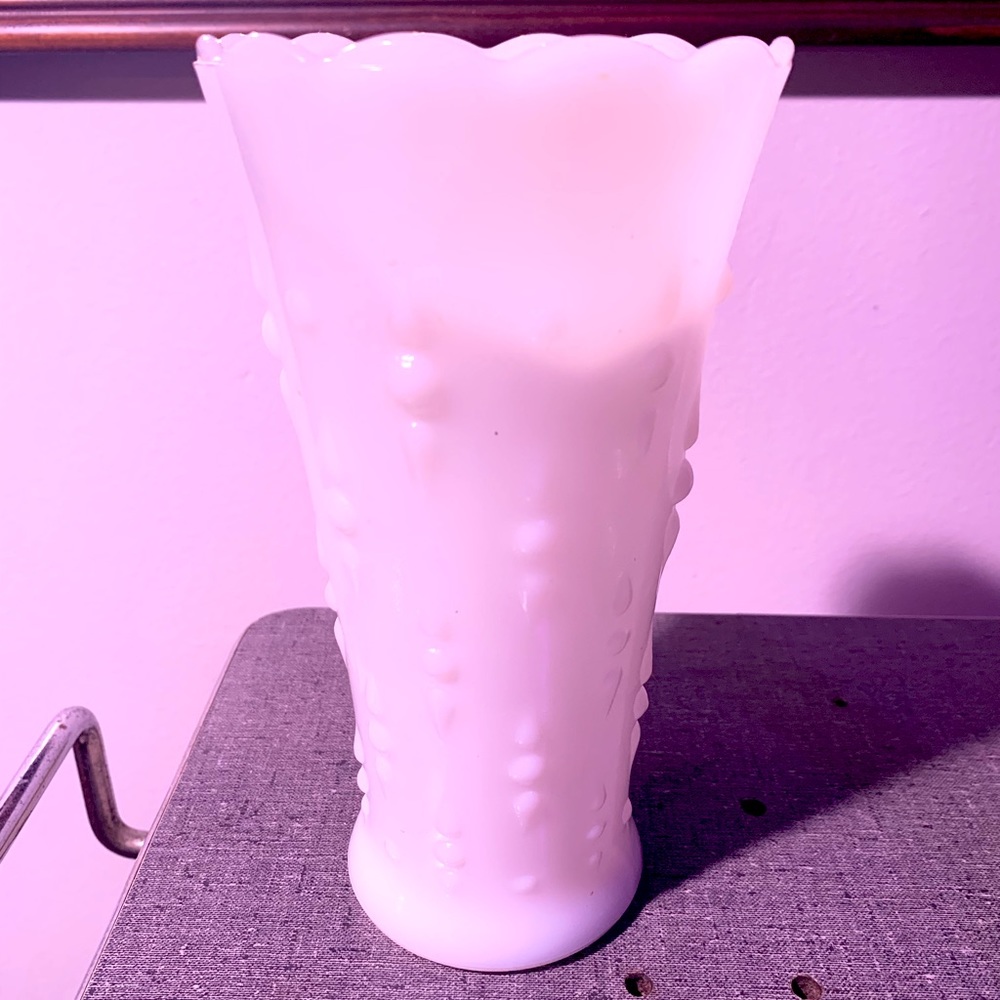 Milk Glass tall vase